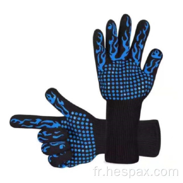 HESPAX Silicone Kitchen Four BBQ Gants résistants à la chaleur